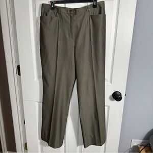Basler Jenny OG pants, size 42, women's. Wool blend, green/gray, career